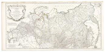 (RUSSIA.) Group of 13 seventeenth-to-nineteenth-century engraved maps of the region.